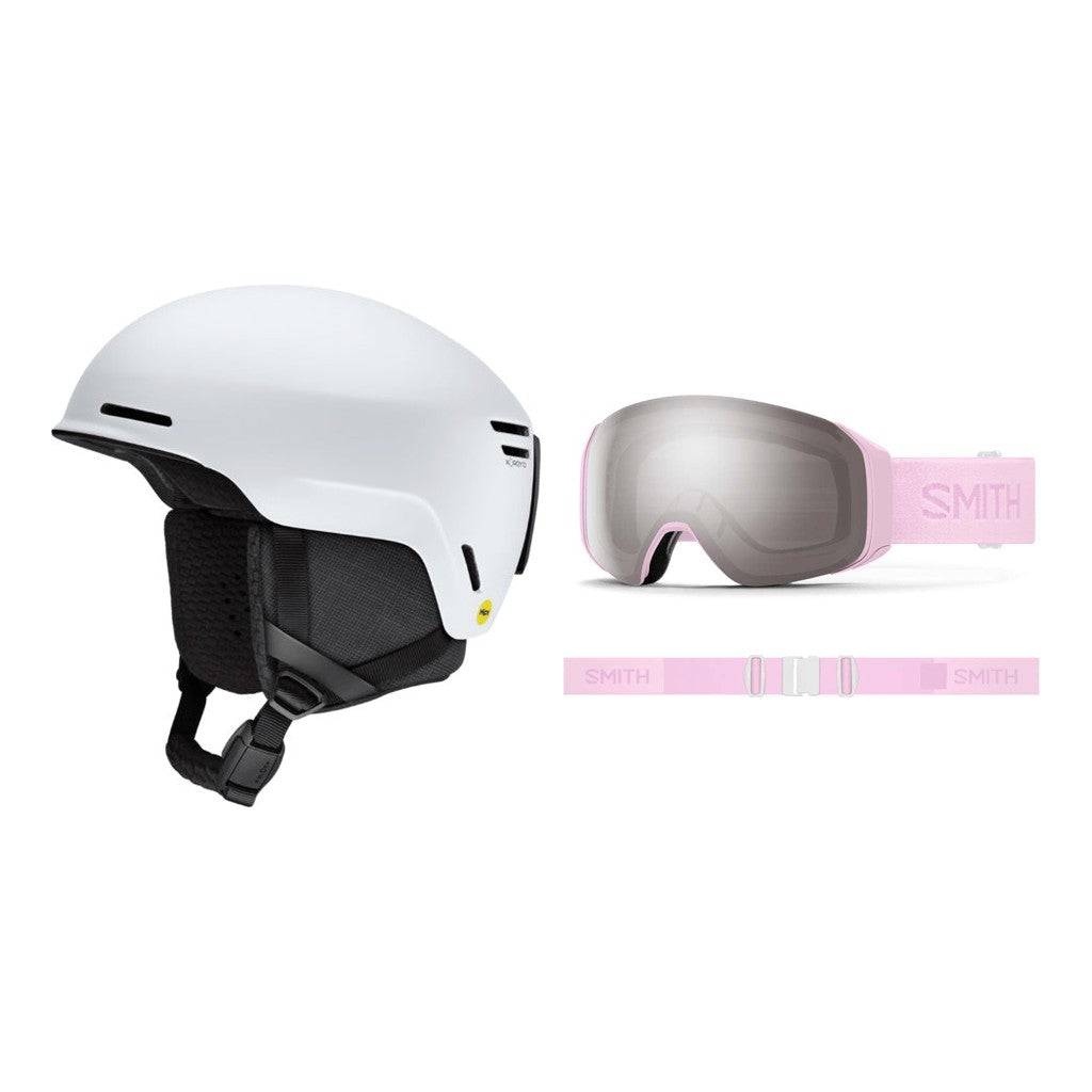 Smith Method MIPS Adult Helmet 2027 with 4D MAG S Goggles Package - Matte White