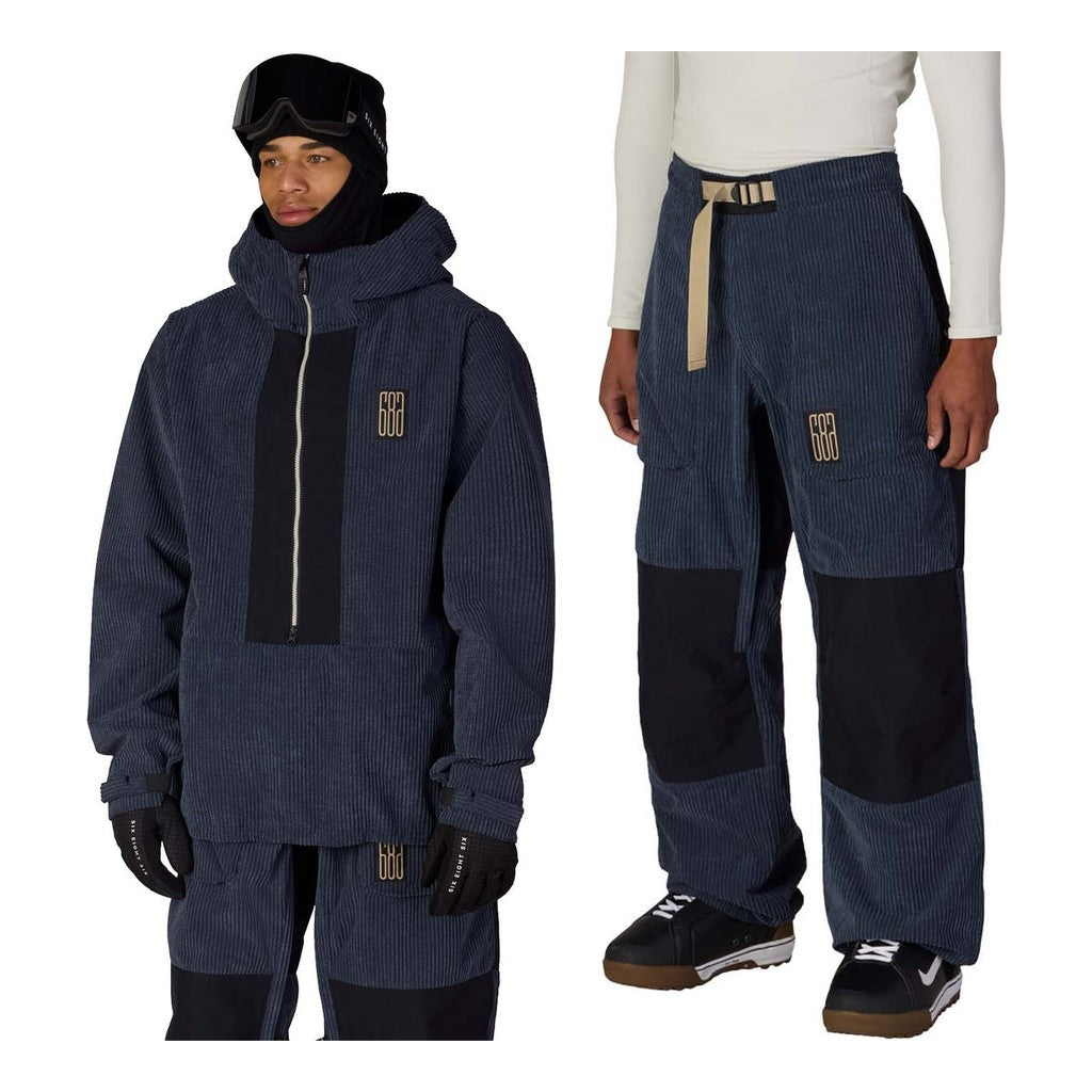 686 Ghost 2.5L Mens Anorak 2027 with Ghost 2.5L Pants Package (Navy Wide Wale Corduroy)