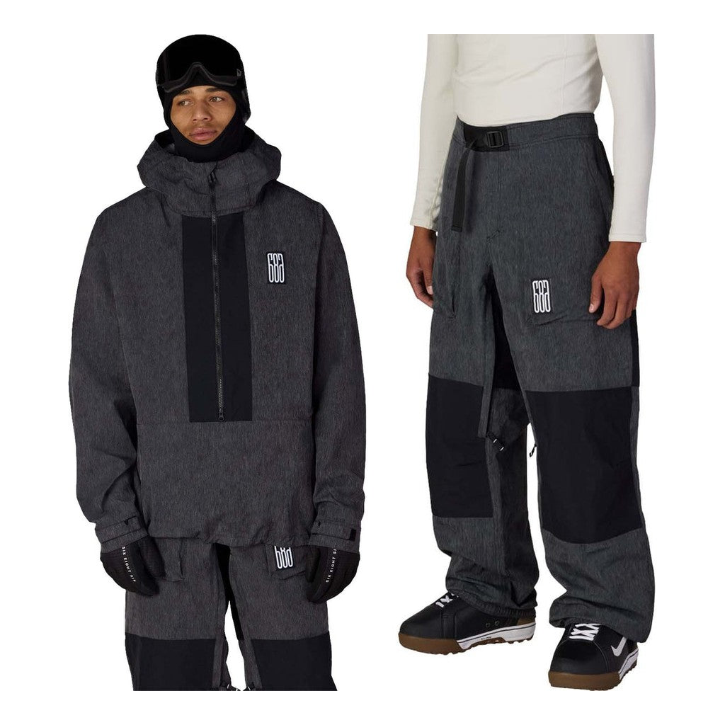 686 Ghost 2.5L Mens Anorak 2027 with Ghost 2.5L Pants Package (Black Denim)