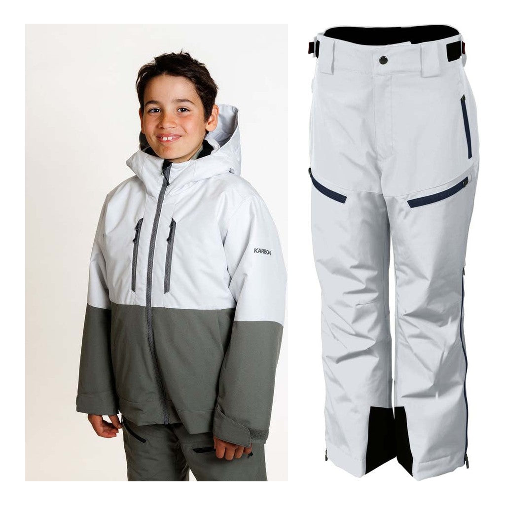 Karbon Squall Kids Insulated Jacket 2027 with Taiga Pants Package (Oyster (OY))