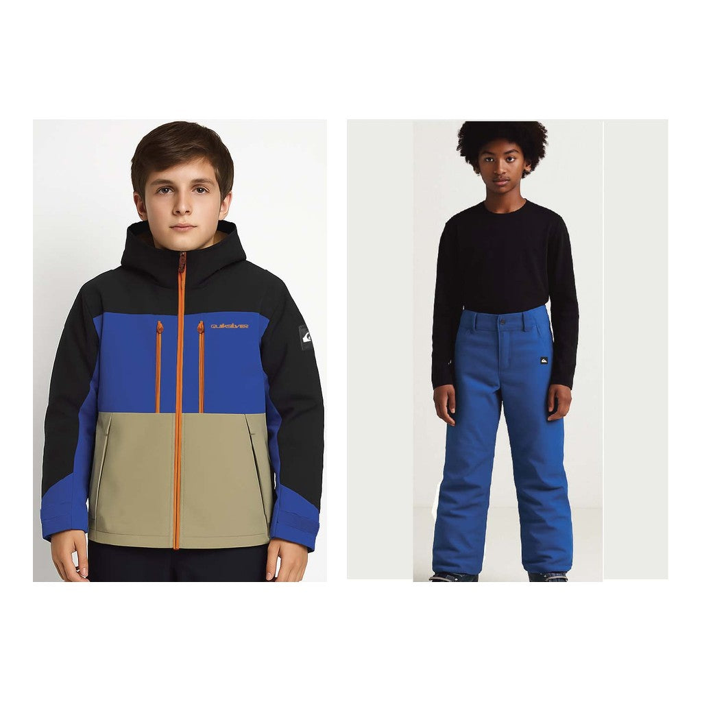 Quiksilver Cruiser Run Boys Jacket 2027 with Estate Pants Package (Palace Blue)