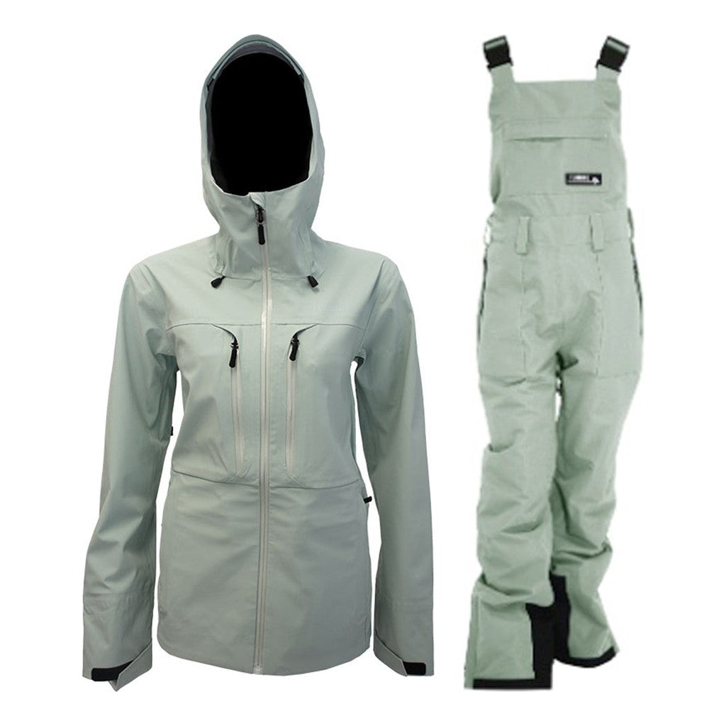 Turbine Trailblazer Womens 3L Jacket 2027 with Longtrail Bibs Package (Pale Mint)