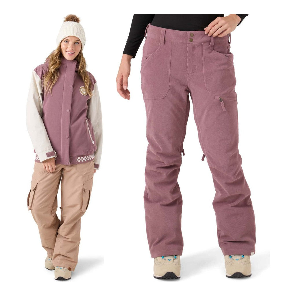 Roxy Cheer Up Womens Jacket 2027 with Nadia Pants Package (Rose Taupe)