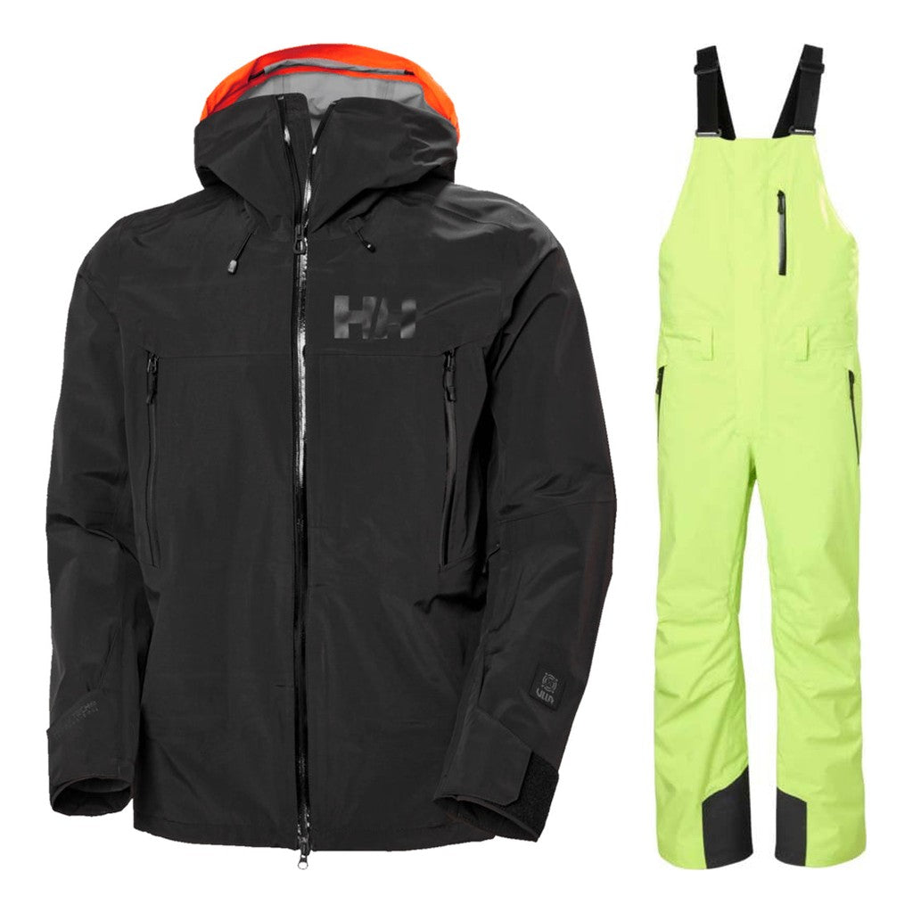 Helly Hansen Sogn Shell 2.0 Jacket Mens 2027 with Legendary Bibs Package (Luminous Green)
