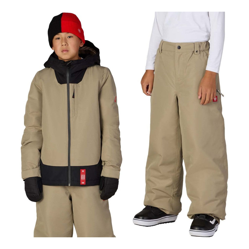 686 Gateway Insulated Youth Jacket 2027 with Dojo Pants Package (Khaki Colorblock)
