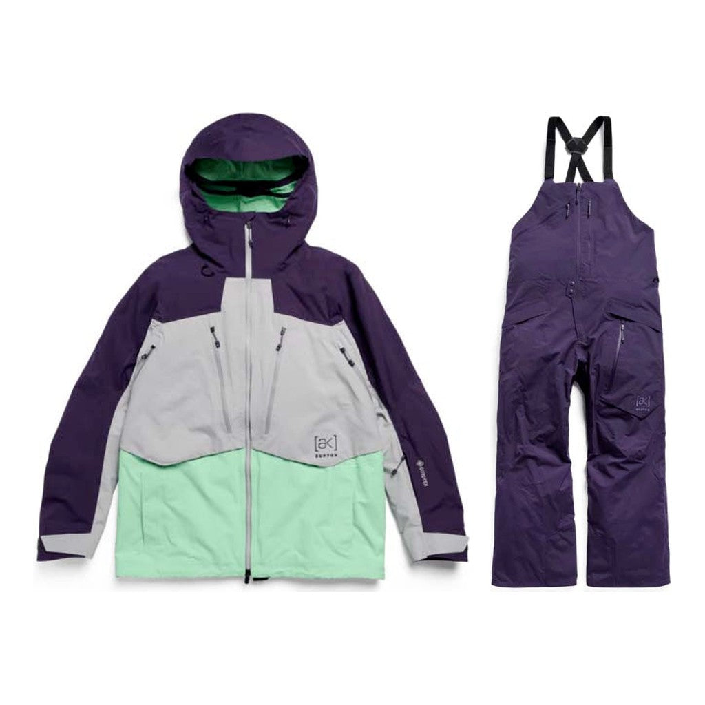 Burton [ak] Swash Synthetic Insulated GORE-TEX 2L Mens Jacket 2027 with [ak] Cyclic GORE-TEX 2L Bibs Package (Nightshade Purple)