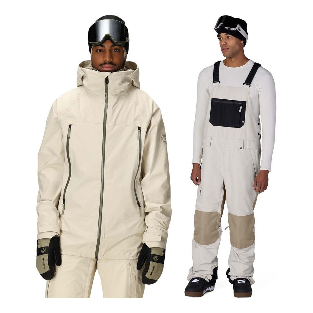 686 Smarty 3-in-1 Rodeo 3L Mens Jacket 2027 with Hot Lap Bibs Package (Limestone)