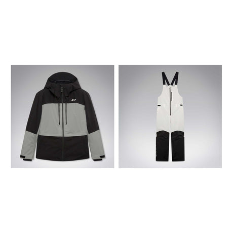Oakley Canopy Pro Insulated Jacket Mens 2027 with Timberline Bibs Package (Pitch Black)