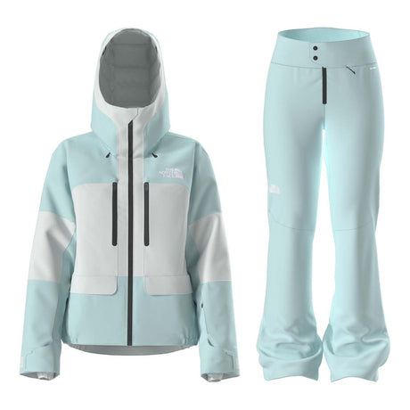 North Face Powstar Jacket Womens 2027 with Snoga Pants Package (Glacier)