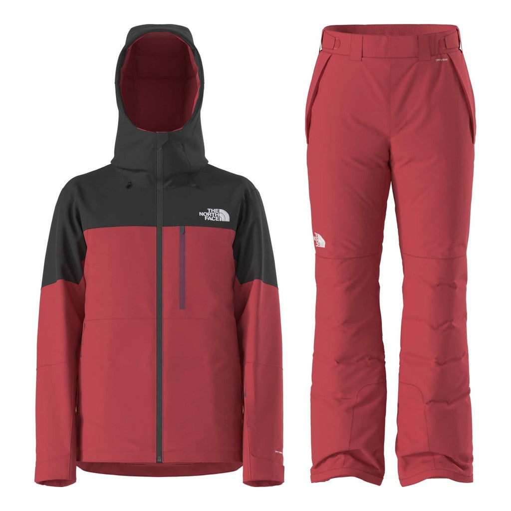 North Face Freedom Insulated Jacket Mens 2027 with Descendit Pants Package (Elevation Red)
