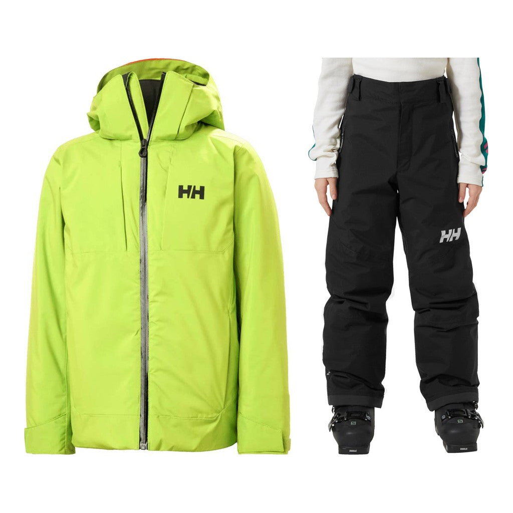 Helly Hansen Jr Alpha Jacket Kids 2027 with Legendary Pants Package (Luminous Green)
