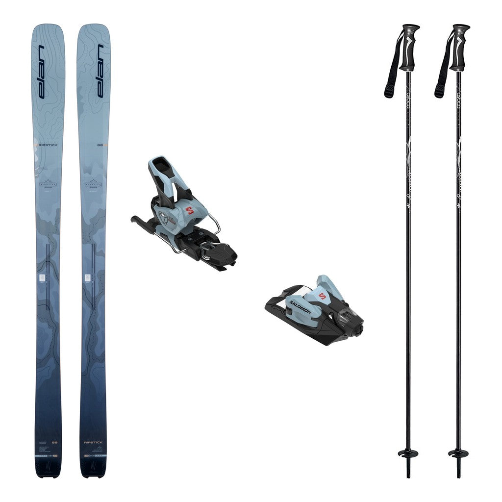 Elan Ripstick 88 W Skis 2027 with Salomon Strive 12 Bindings Womens Ski Package (Iced Aqua) - Iced Aqua