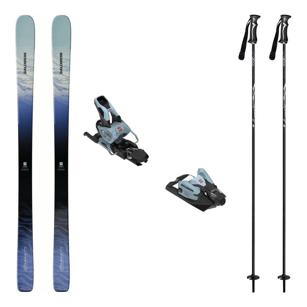 Salomon Stance Pro 82 W Skis 2027 with Salomon Strive 12 Bindings Womens Ski Package (Iced Aqua) - Iced Aqua