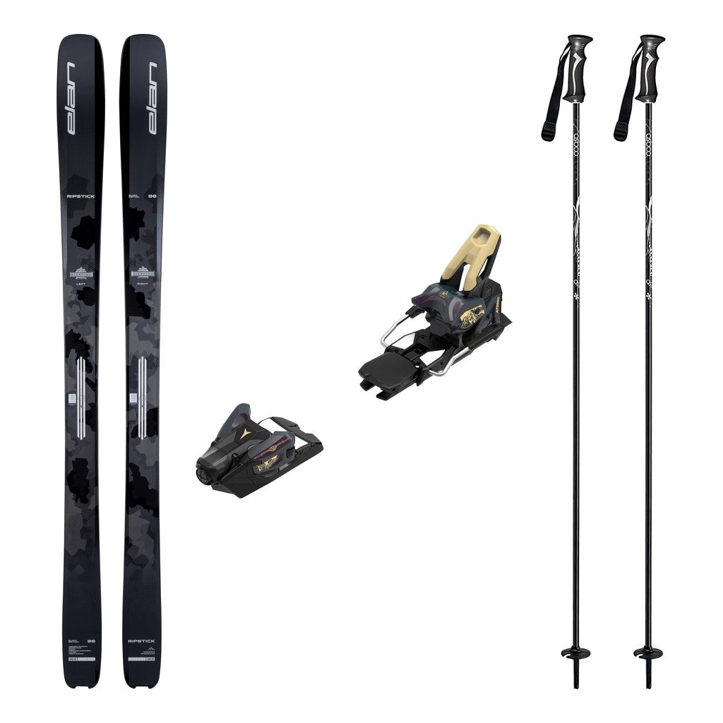 Elan Ripstick 96 Black Edition Skis 2027 with Strive 14 Bindings Ski Package - Bent Chetler
