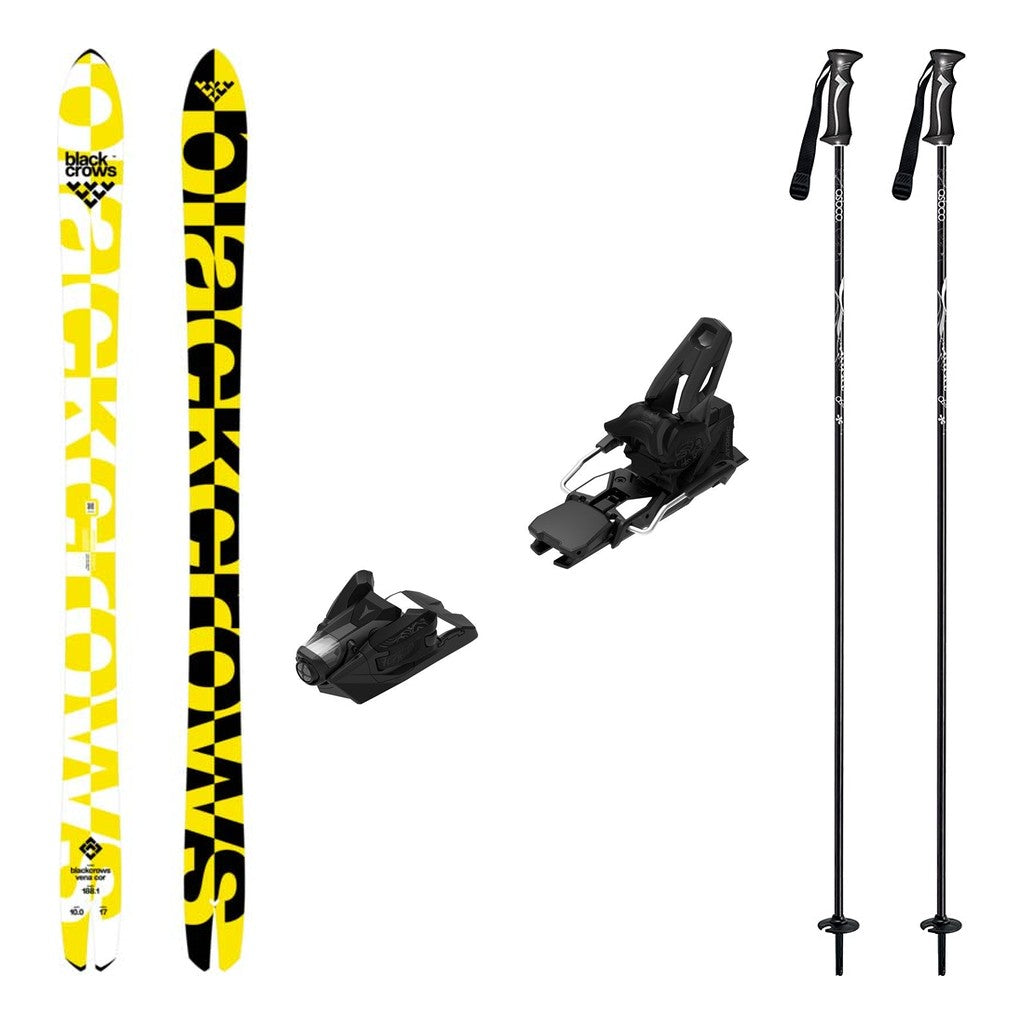Blackcrows Vena Cor Adult Skis 2027 with Strive 14 Bindings Ski Package - Black