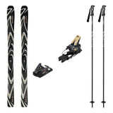 Salomon QST 94 Skis 2027 with Strive 14 Bindings Ski Package (Black/Almond Milk) - Bent Chetler