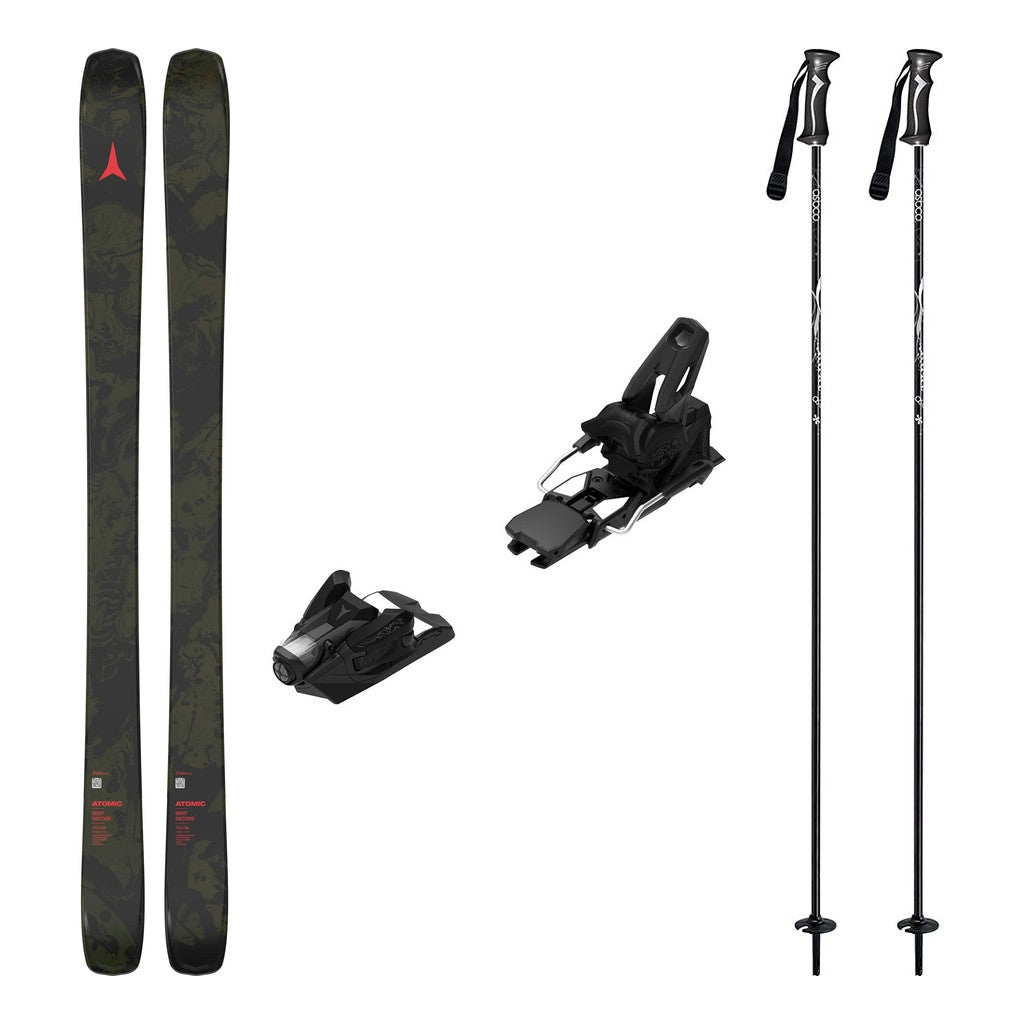 Atomic Bent Decode Adult Skis 2027 with Strive 14 Bindings Ski Package - Black