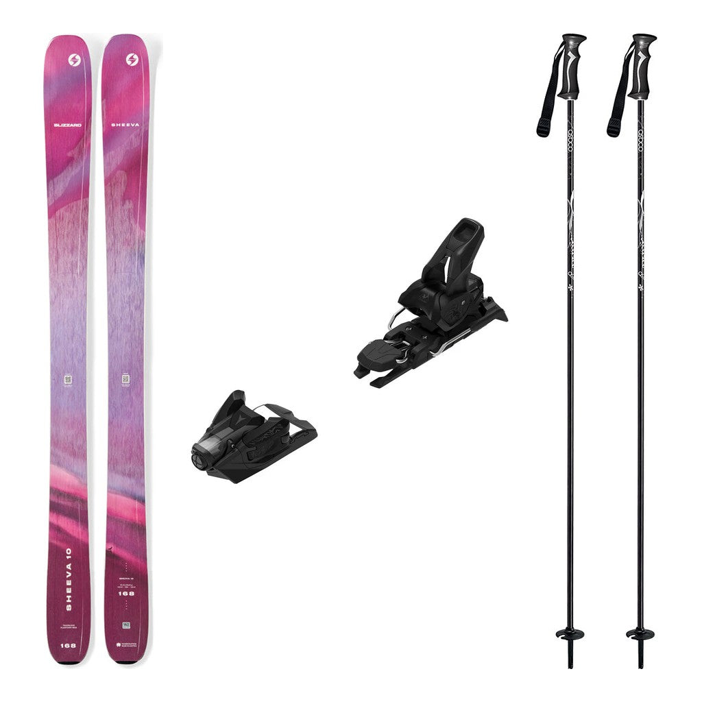 Blizzard Sheeva 10 Womens Skis 2027 with Strive 12 Bindings Ski Package - Black