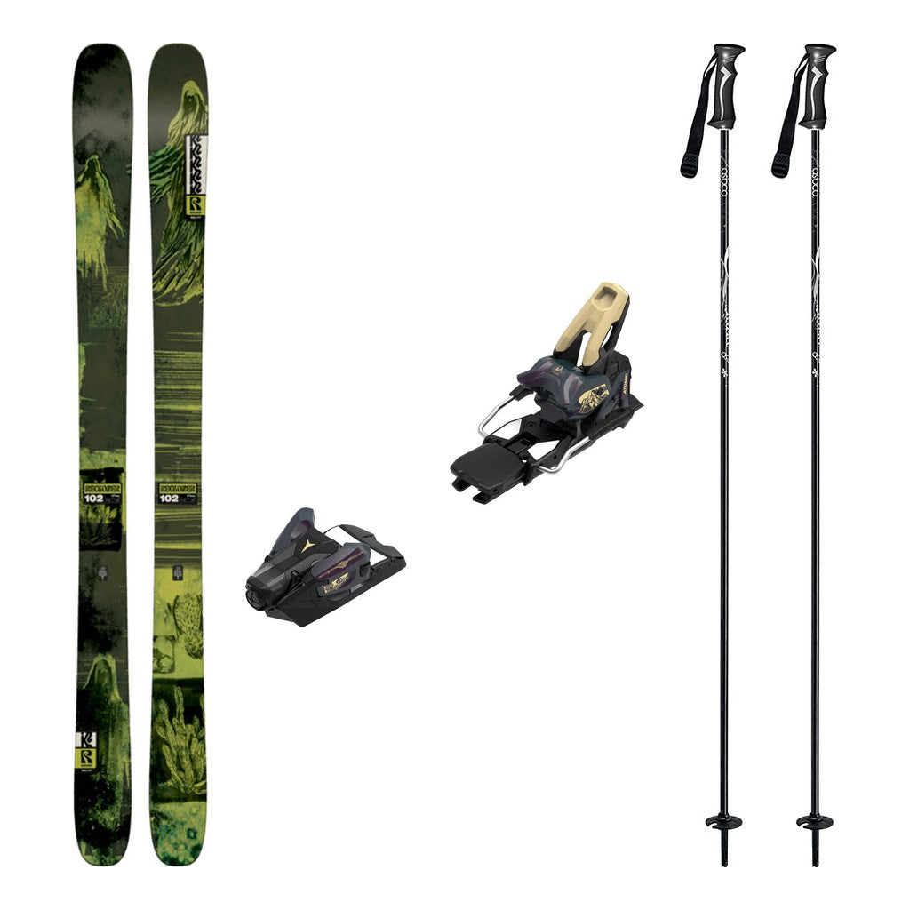 K2 Reckoner 102 Mens Skis 2027 with Strive 14 Bindings Ski Package - Bent Chetler