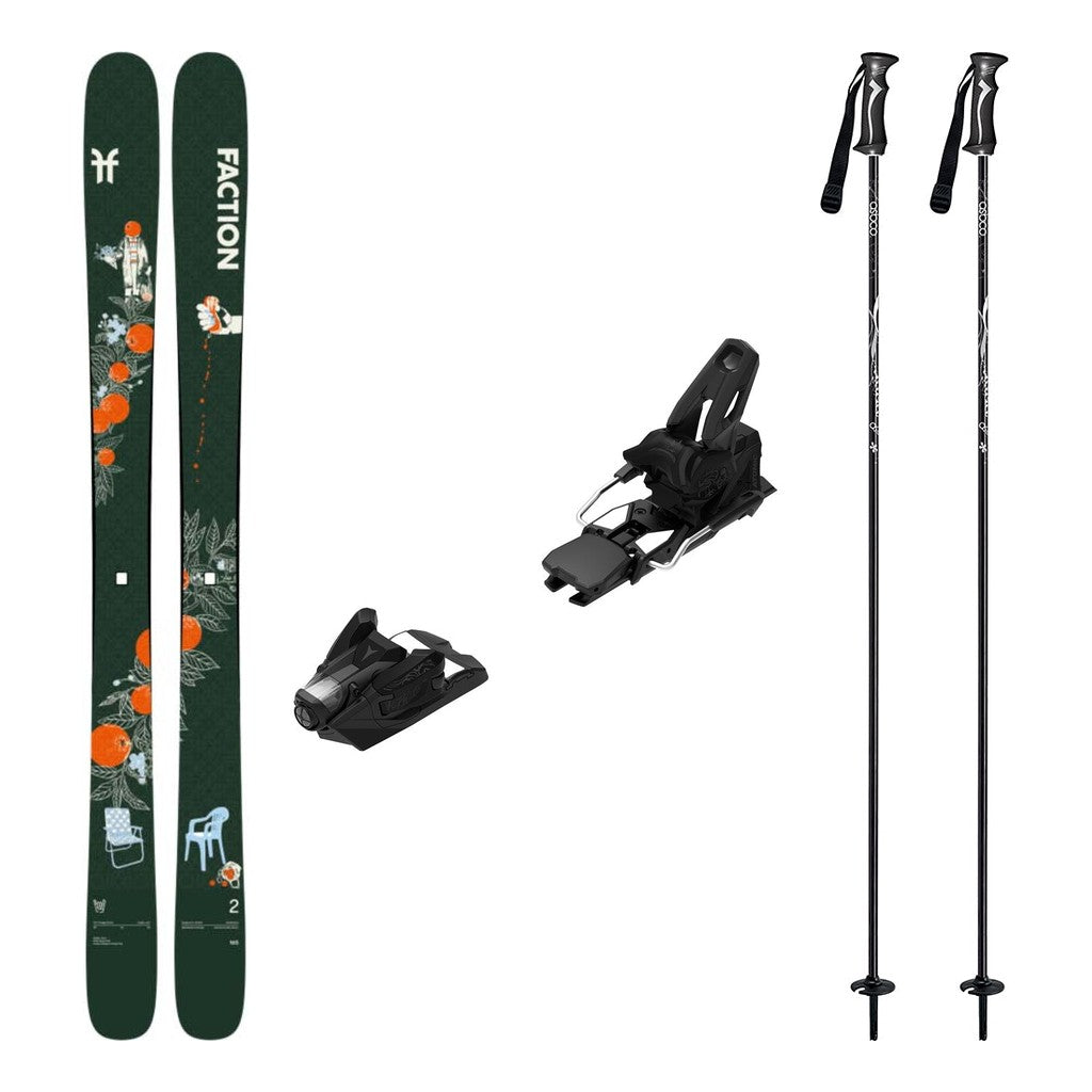 Faction Prodigy 2 Capsule Adult Skis 2027 with Strive 14 Bindings Ski Package - Black