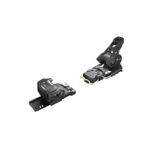 Attack 14 MN Hybrid-Two black ski bindings on a white background