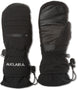 WPowderqueenMitten-Black snowboarding gloves with visible 'Auclaira' branding on a white background