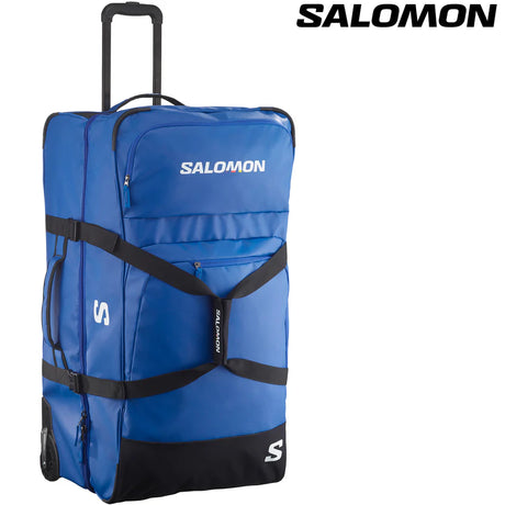 container130- Blue ski/ snowboard luggage bag on a white background