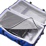 container130- Blue ski/ snowboard luggage bag on a white background