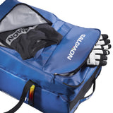 container130- Blue ski/ snowboard luggage bag on a white background
