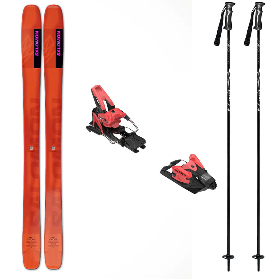 Salomon QST 106 181cm Skis 2025 with Salomon Strive 14 Bindings Ski Package