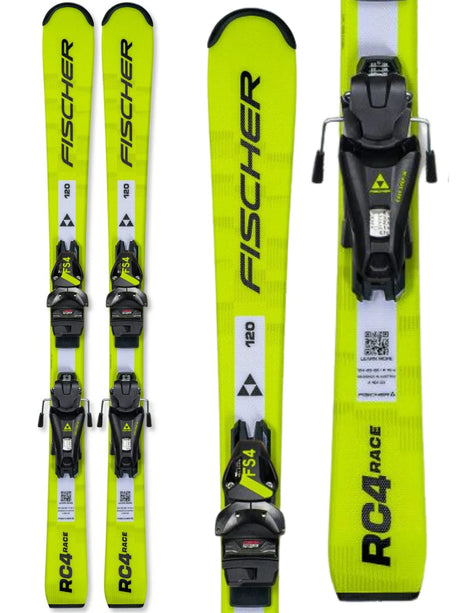 Fischer RC4 Race Jr.- Kids skis on a white background