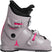HawxKids2-Gray ski boot with pink accents and Hawx branding on a white background