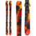 Reckoner92-Colorful skis with bindings on a white background