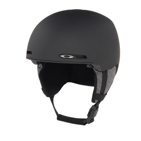 YouthMOD1-Black helmet with a visible brand logo on a white background