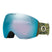 Flight Deck L-Oakley goggles with blue lens and camouflage strap on a white background