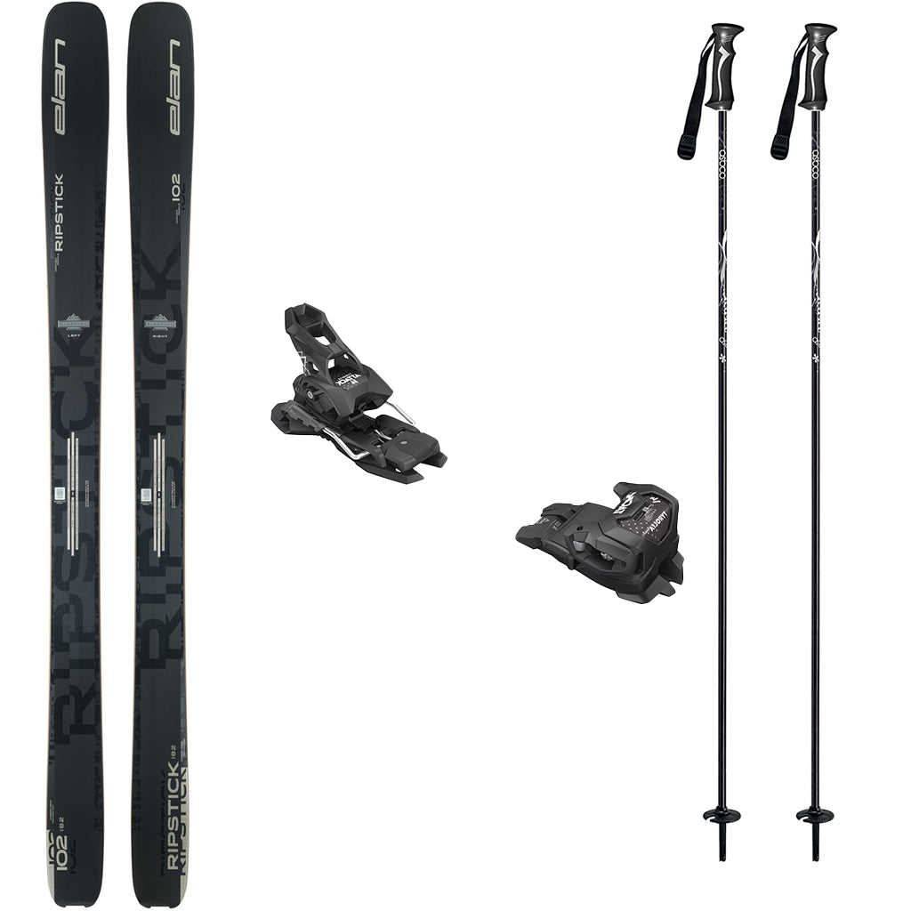 Elan Ripstick 102 Black Edition Skis 2026 with Tyrolia Attack 14 Bindings Ski Package