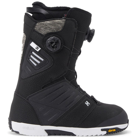 MJudge2026- Black snowboard boot with visible branding on a white background