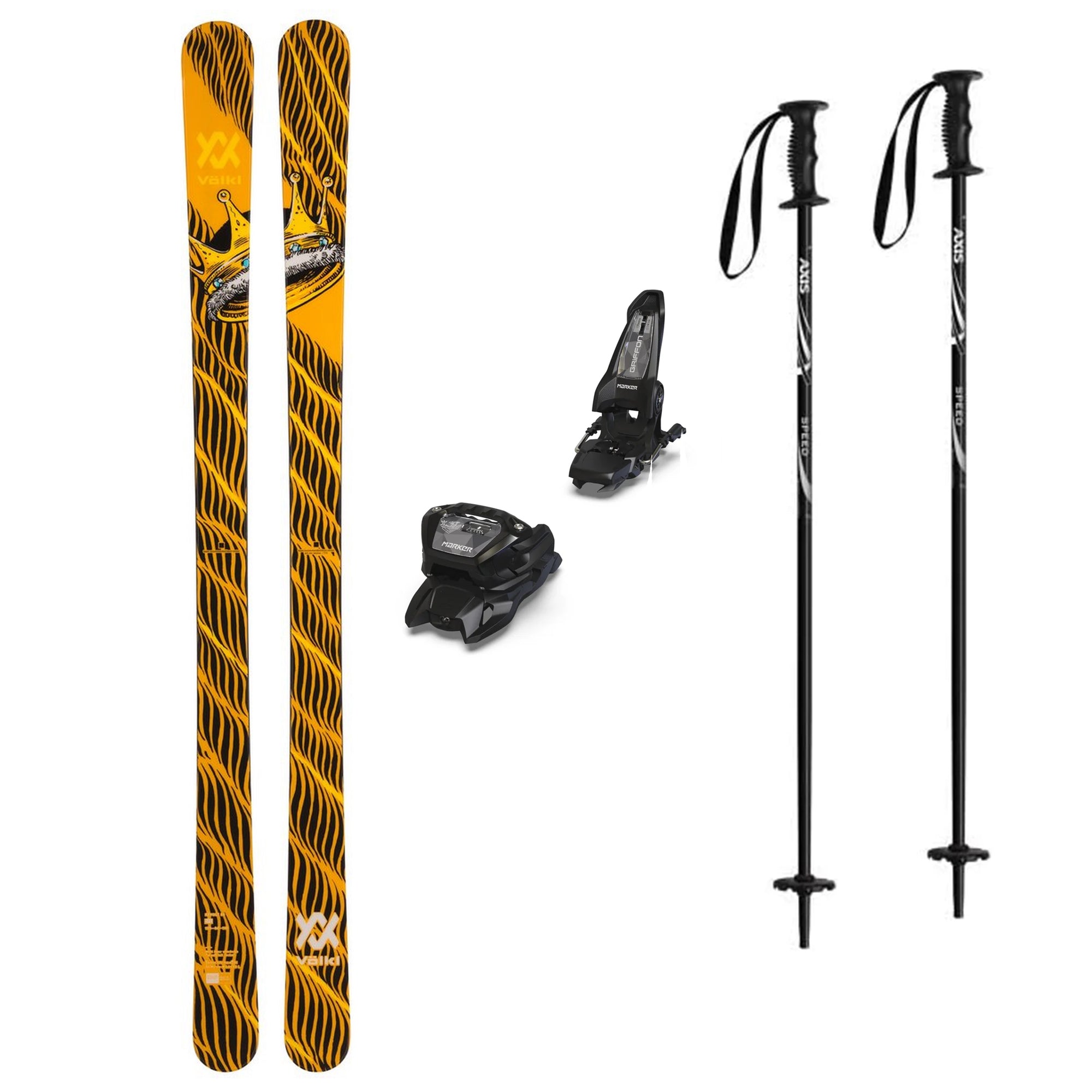 Volkl Revolt 86 Crown Skis Adult 2024 with Marker Griffon 13 Binding Ski Package