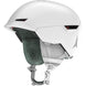 ReventLite+-White helmet with green interior and visible branding on a white background