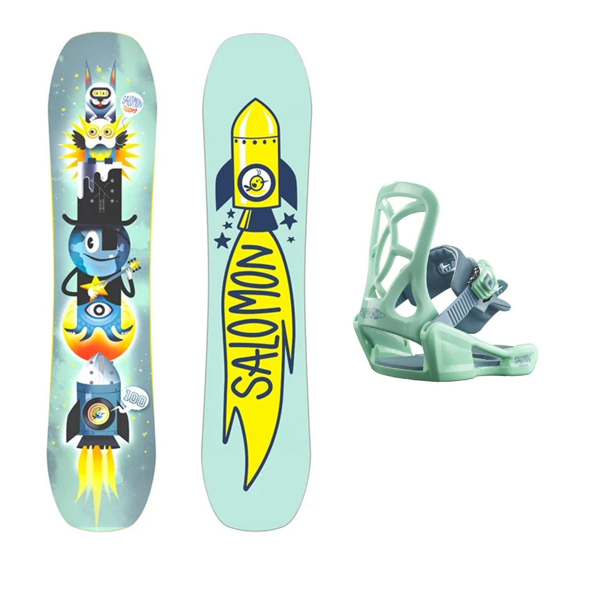 Salomon Team Snowboard with Salomon Goodtime Binding Kids Snowboard Package 2025