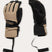 B1B Glove-Pair of beige and black gloves on a light gray background