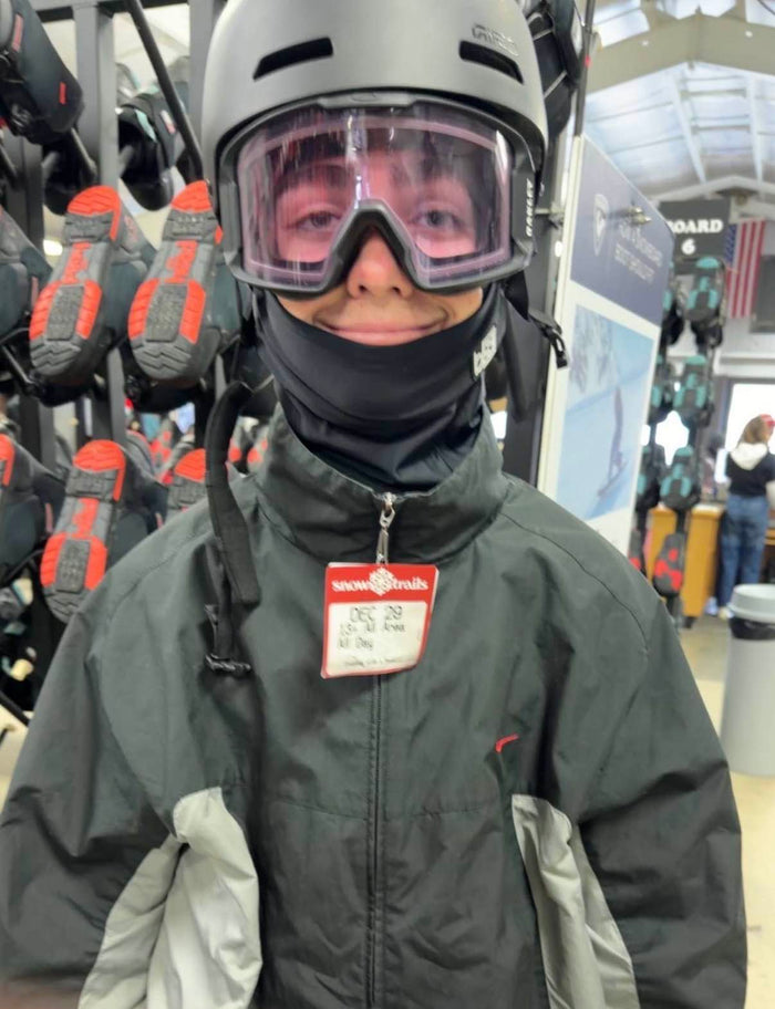 Henry snowboarding