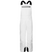 CooperBib-White bib overalls on a white background
