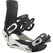RhythmJr.- Salomon Rhythm Jr Snowboard Bindings for youth, featuring a black and white color scheme with the Salomon brand logo visible.