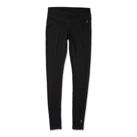 MerinoBottoms-A pair of black Smartwool Classic Thermal Merino wool base layer bottoms for women.