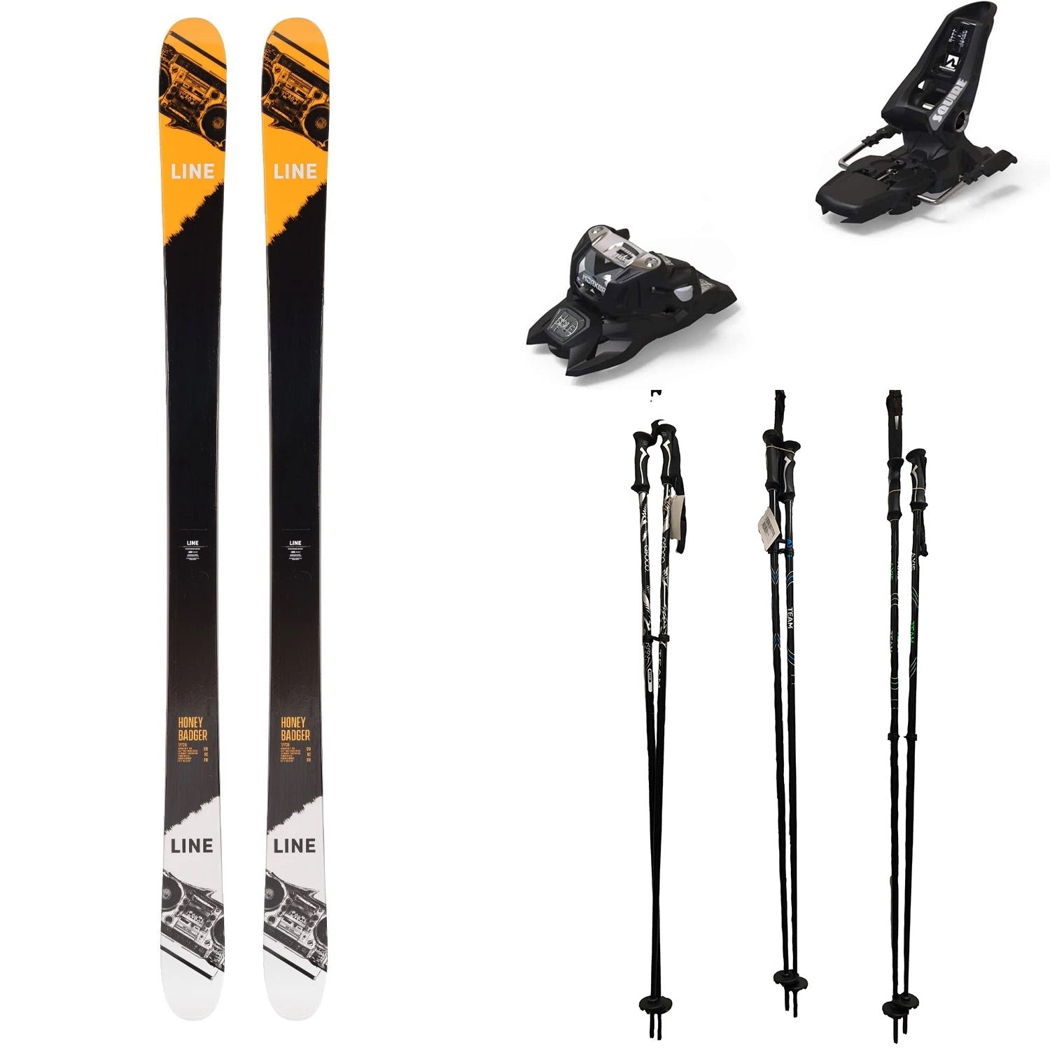 Line Honey Badger Ski Package with Marker Squire 11 ID Binding